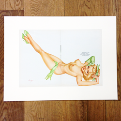 Vargas "You might as well stay..." Mounted Pin-Up 52 x 39cm