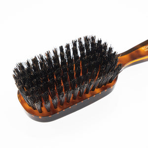 KOH-I-NOOR Tortoishell Military Hair Brush with Boar Bristles. Rectangular Large