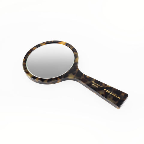 KOH-I-NOOR Luxury Flat Mirror with Handle HAVANA GREEN