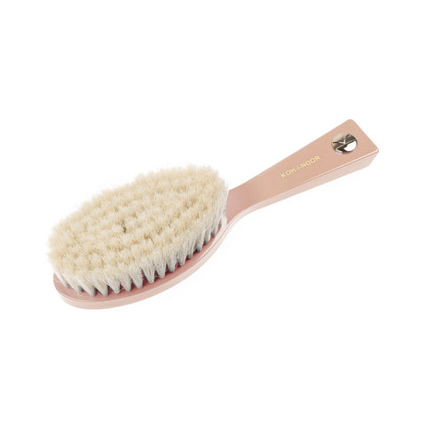 KOH-I-NOOR Pastel Baby Hair Brush with Goat Bristles PINK