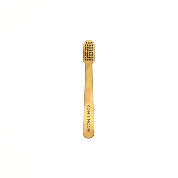 KOH-I-NOOR (715H) Travel Toothbrush with Synthetic Charcoal Bristles - Soft - Mini