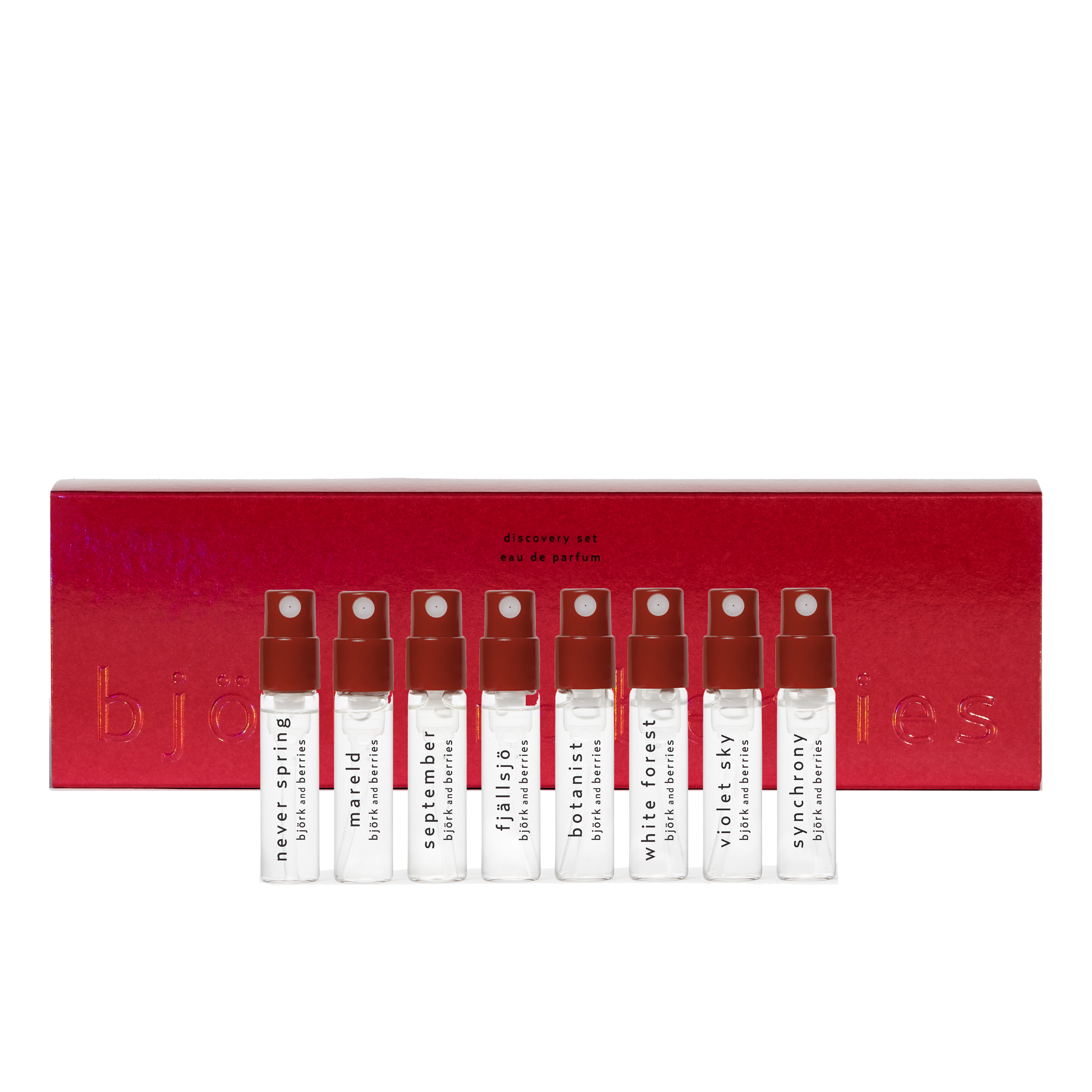 Björk & Berries Eau de Parfum Discovery Set RED (8 x 1.5ml)