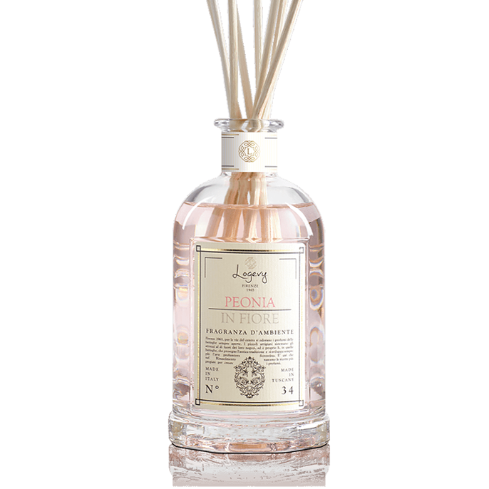 LOGEVY Room Diffuser PEONIA IN FIORE - Peony in Bloom LARGE (500ml)