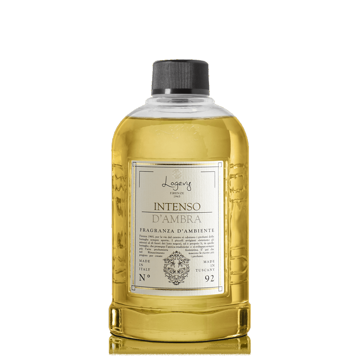 LOGEVY Room Diffuser Refill Bottle INTENSO D'AMBRA - Intense Amber (500ml)