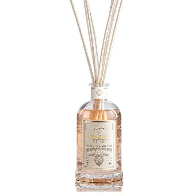 LOGEVY Room Diffuser ZENZERO E LIME - Ginger and Lime SMALL (100ml)