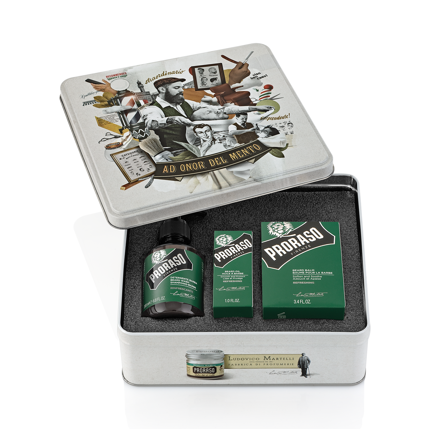 PRORASO Beard Care Tin REFRESHING