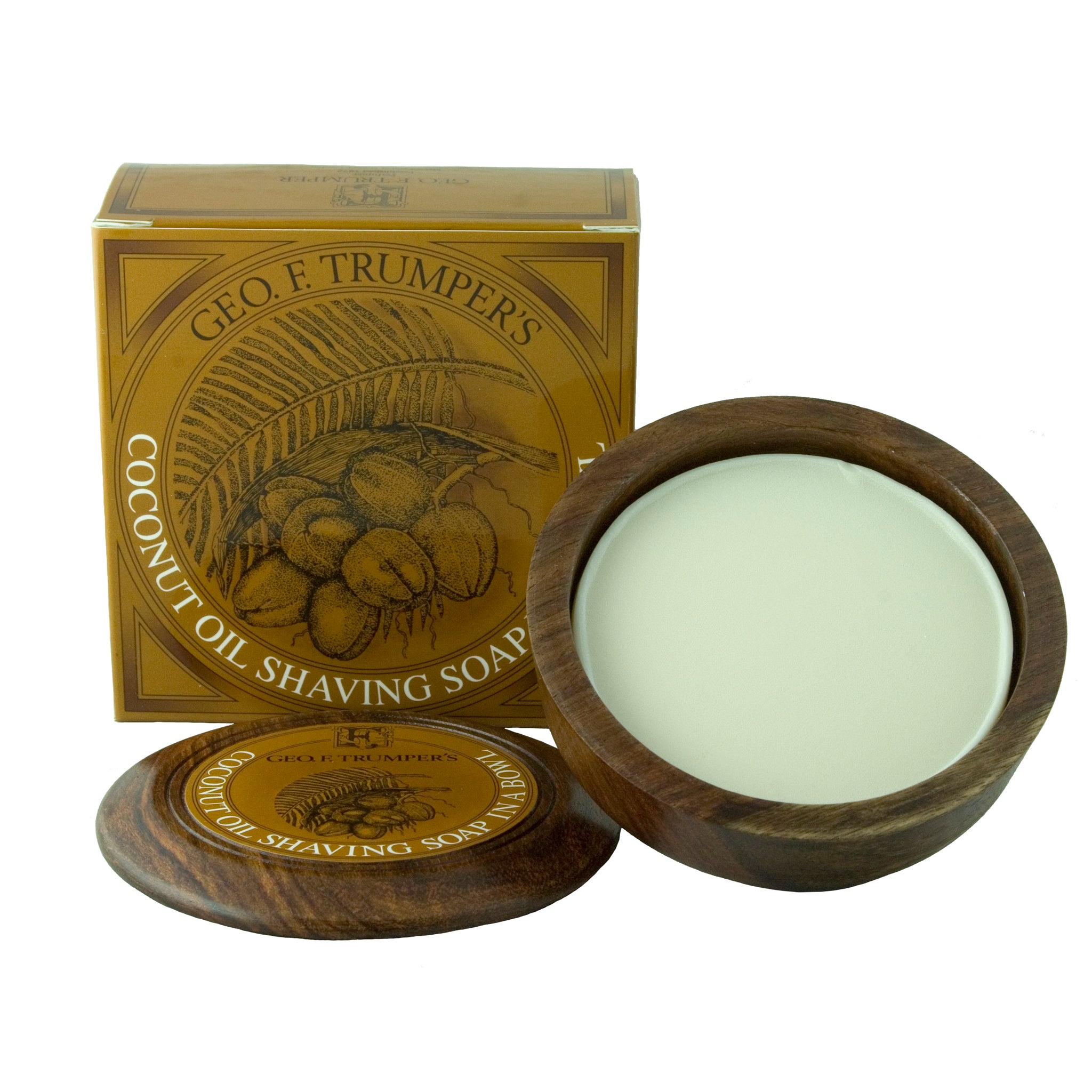 Geo F Trumper Shaving Soap in Wooden Bowl COCONUT (80g)