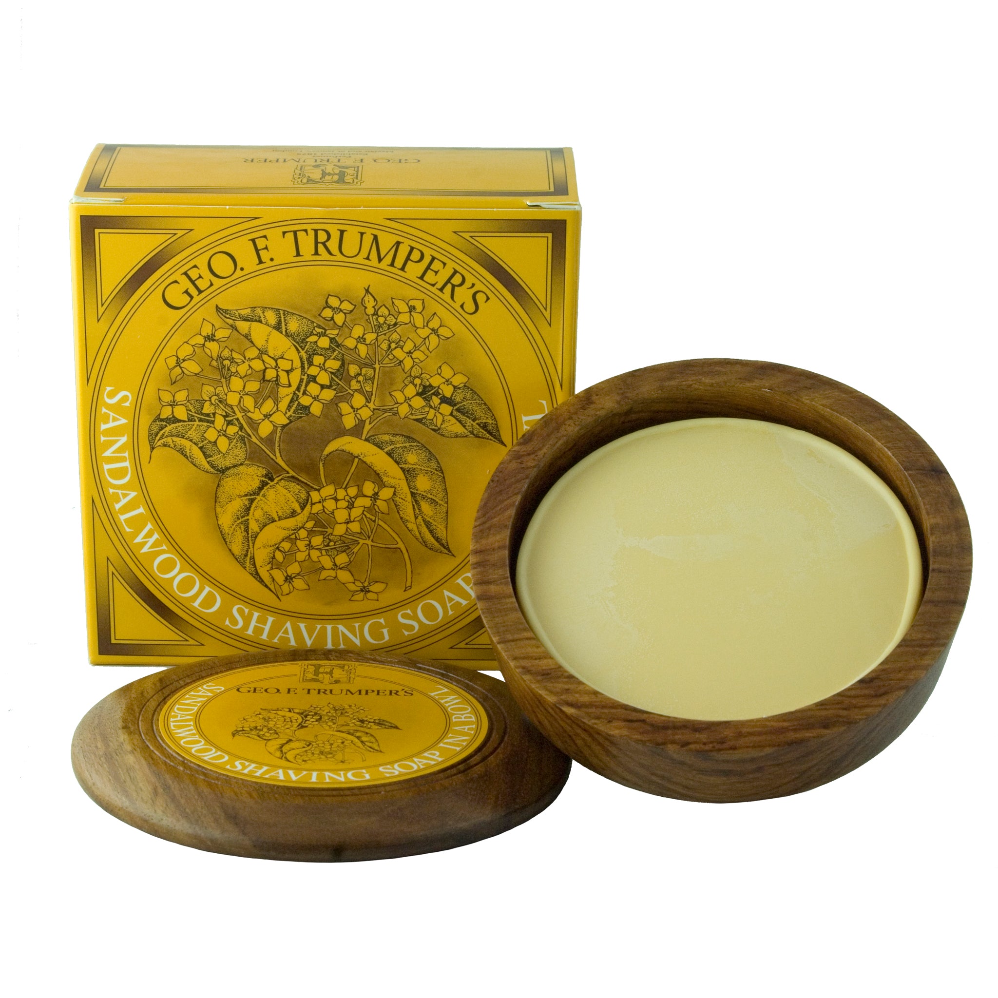 Geo F Trumper Shaving Soap in Wooden Bowl SANDALWOOD (80g)