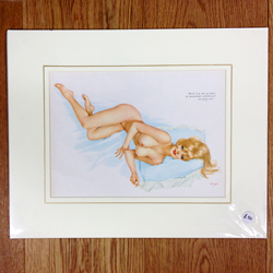 Vargas "Well, I'm not..." Mounted Pin-Up 39 x 32cm