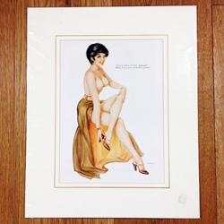 Vargas "You've heard of body language?" Mounted Pin-Up 32 x 39cm