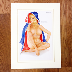 Vargas "Mouth to mouth..." Mounted Pin-Up 39 x 52cm