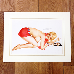 Vargas "I asked my hairdresser" Mounted Pin-Up 52 x 39cm