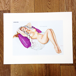 Vargas "So that's what 'right on' means..." Mounted Pin-Up 52 x 39cm
