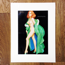 Vargas "I really don't think it matters" Mounted Pin-Up 39 x 52cm