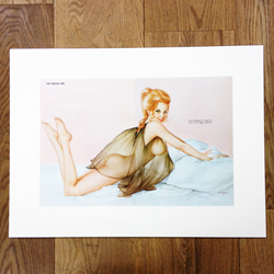 Vargas "Now darling..." Mounted Pin-Up 52 x 39cm