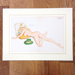 Vargas "Try it, you'll like it..." Mounted Pin-Up 52 x 39cm