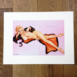 Vargas "The amazing thing..." Mounted Pin-Up 52 x 39cm