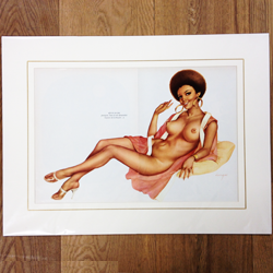 Vargas  "Je ne sais" Mounted Pin-Up 52 x 39cm