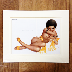 Vargas "When I say you're bad..." Mounted Pin-Up 52 x 39cm
