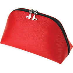 Czech & Speake Soft Leather Wash Bag - Red