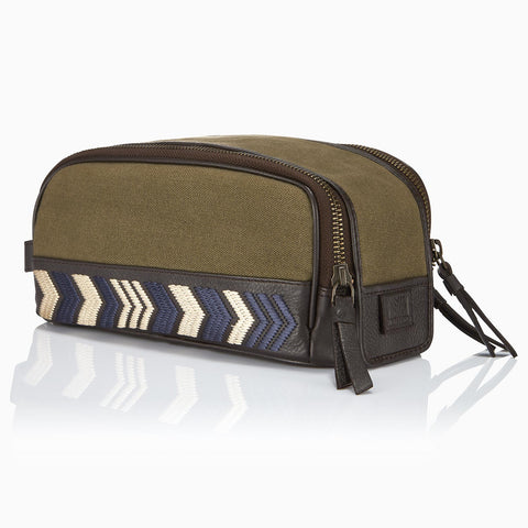 Mantidy Canvas Duo Zip Wash Bag with Manicure Set